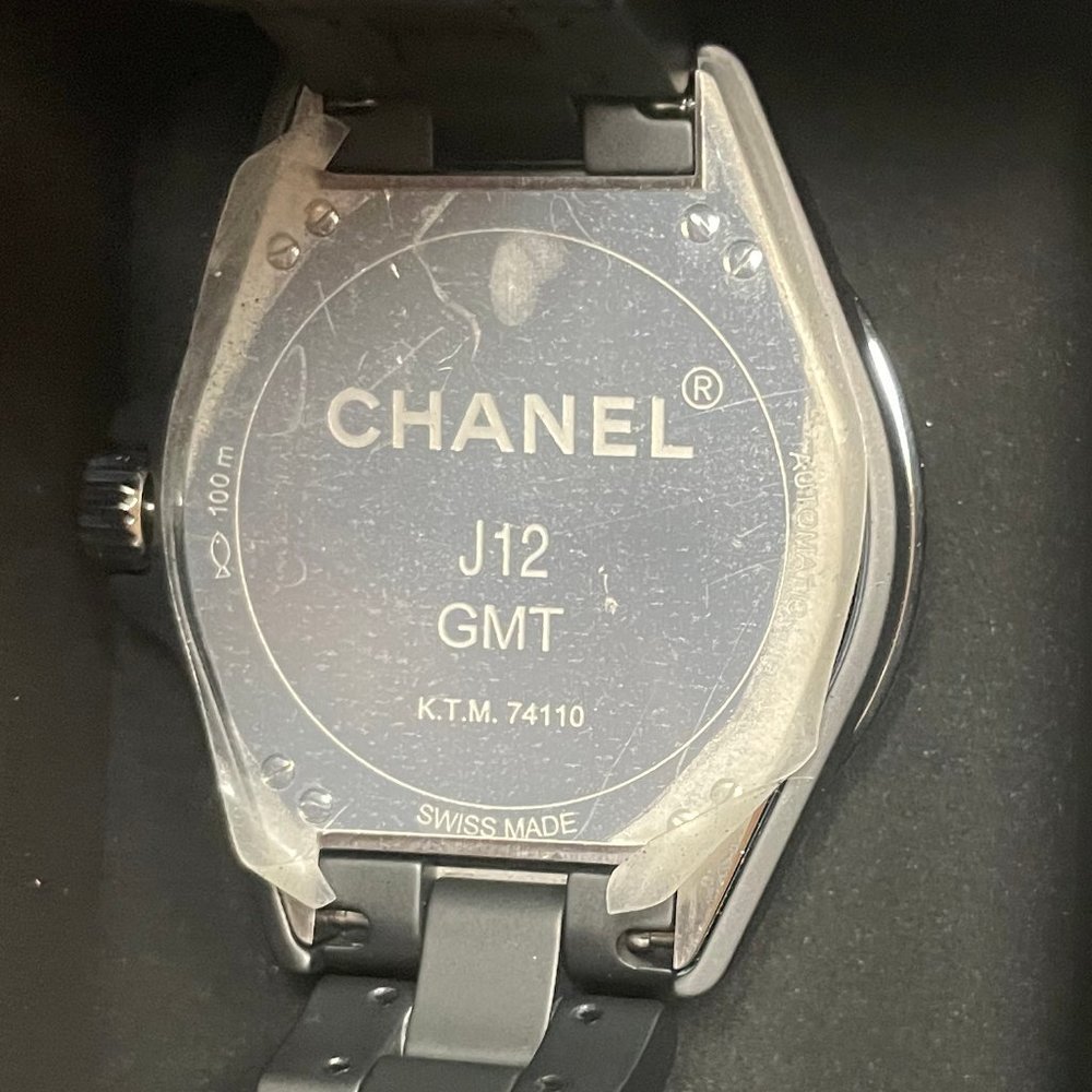 ❌ SOLD ❌ CHANEL GMT Automatic Unisex J12 Ceramic Watch 41mm Matt Black Calibre - Picture 4 of 15